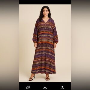 Bohemian Long Sleeve Maxi Dress